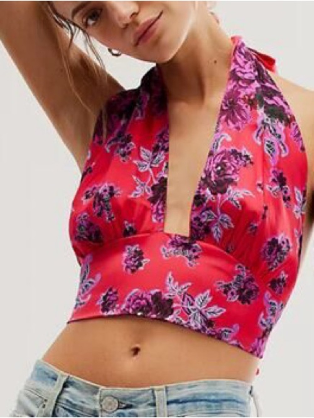 Free People Floral Halter
